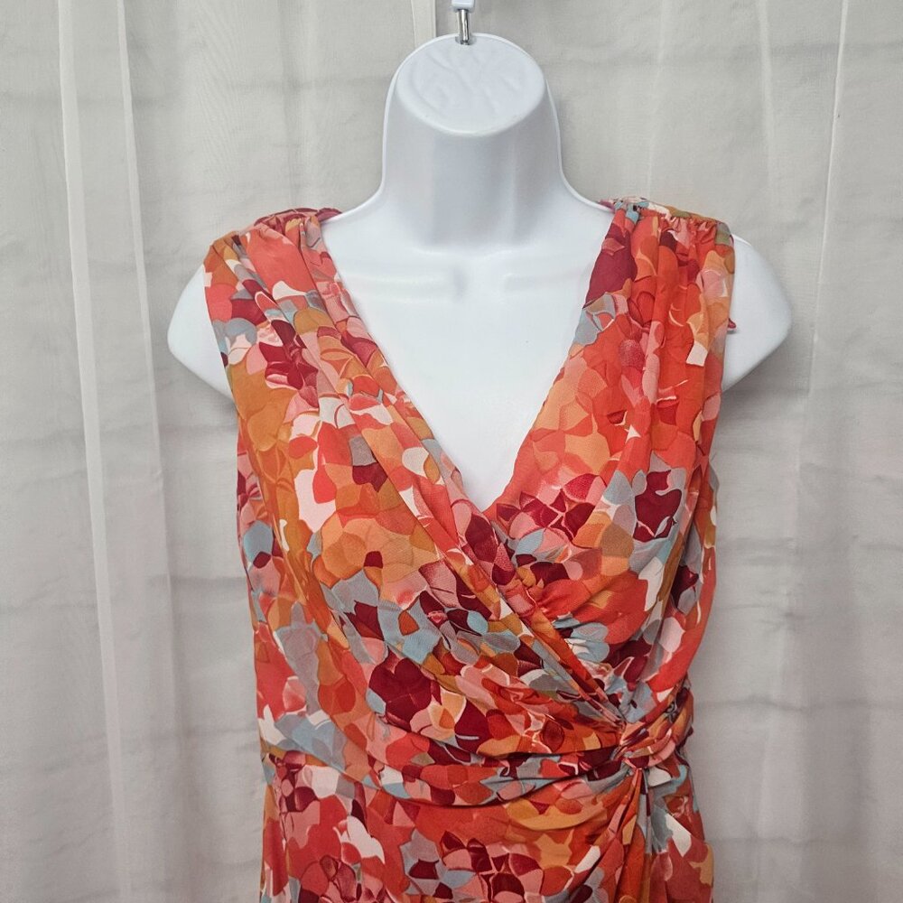 Andre Oliver Dress Coquette Sleeveless Pink Orange Retro 4 - Picture 3 of 13